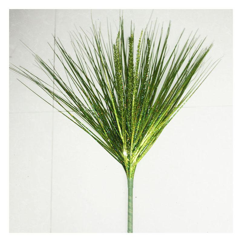 Simulated Gold Powder Christmas Branch Tower Pine Grass PVC False Grass Gold Powder Reed Tower Pine Grass Festival Decoration