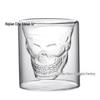 Personalisierter doppelwandiger transparenter Kristallschädel Whisky-Kelch