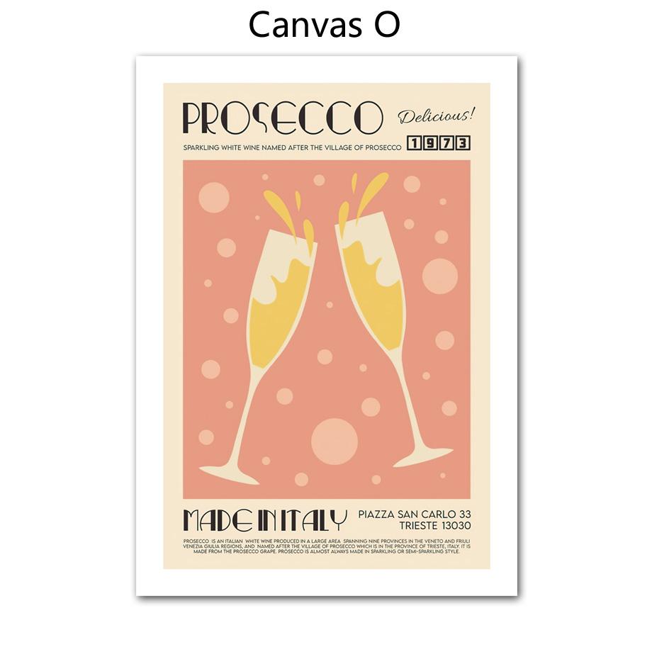 Prosecco Gin Cocktail Abstract Geometry Nordic Posters And Prints Wall Art Canvas Painting Wall Pictures For Living Room Decor