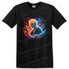 Hollow Warrior T Shirt W/ Neon Energy Sword Anime Battle Graphic Art Print Tee