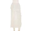 2025 Women's White Ruffled Lace Half Skirt, Holiday Style, Sexy & Slightly Sheer, Irregular Design