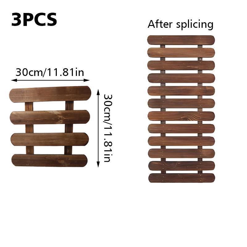 1/2/3pcs Solid Wood Flower Frame For Indoor Outdoor Plants Large Planters Rack Bohemian 30x30cm