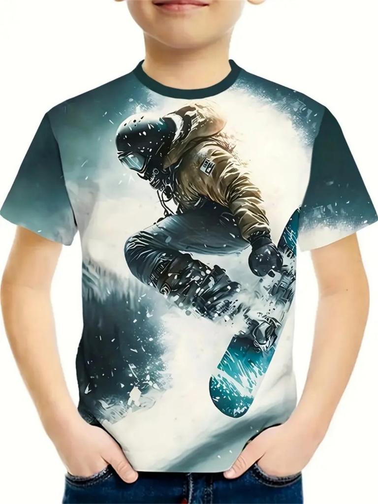 Summer Children's Clothing Car 3D Printed Boy's T-Shirt Graphic T Shirts Short Sleeve Girls Clothes Casual Round Neck Children Top
