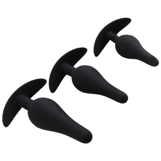 Cheerful Anal Plug Lightweight Fast Adaptation Black Prostate Massager Butt Stimulator Plug for Bedroom