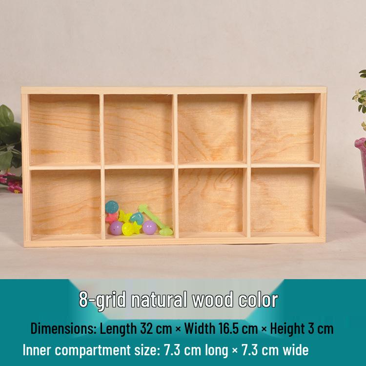 Large Retro Wooden Cosmetic Storage Box with Multi-Compartment Tray