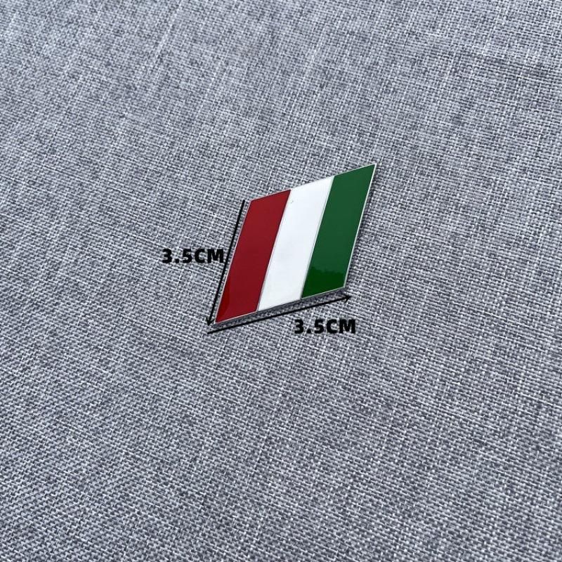 UK Italy Germany flag car sticker metal car logo car scratch sticker leaf board personalized logo logo decoration