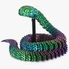 3D Printed Articulated Snake Figure Toys Flexible Fidget Toy Realistic Slithering Design Model Ornaments Creative Funny Gift