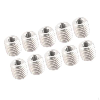 10 peças adaptadores de rosca M8 para M6 manga redutora porca tubo roscado acoplador para eletrônico