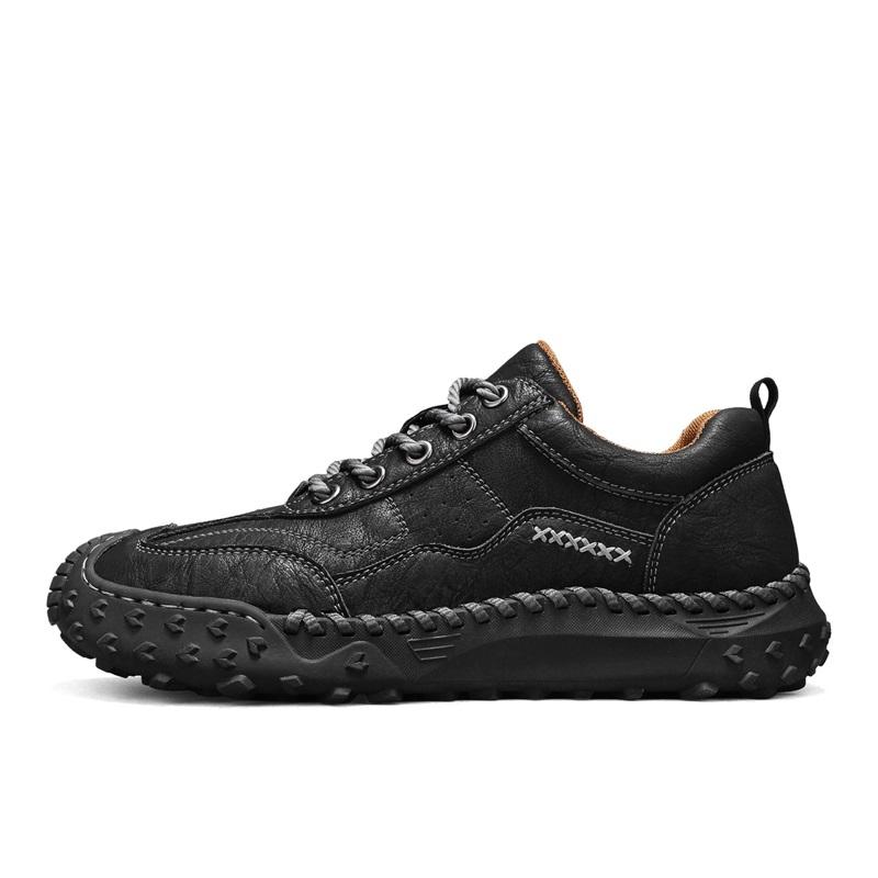 TUINANLE Casual PU Leather Men Boots Handmade Outdoor Comfortable Big Size 38-48 Business Sneakers Shoes for Men