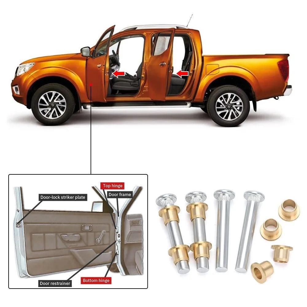 Car Door Hinge Pins Bushing Repair Assembly Kit Set For Nissan Navarra 1997-2005 D22