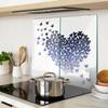 Decorative Tempered Glass Cutting Boards Butterflies Hearts 2X30X52 Cm