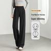 Women's Double Pleated Wide-Leg Trousers