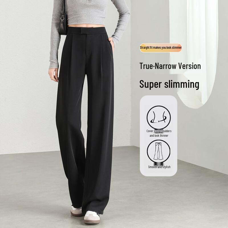 Women's Double Pleated Wide-Leg Trousers