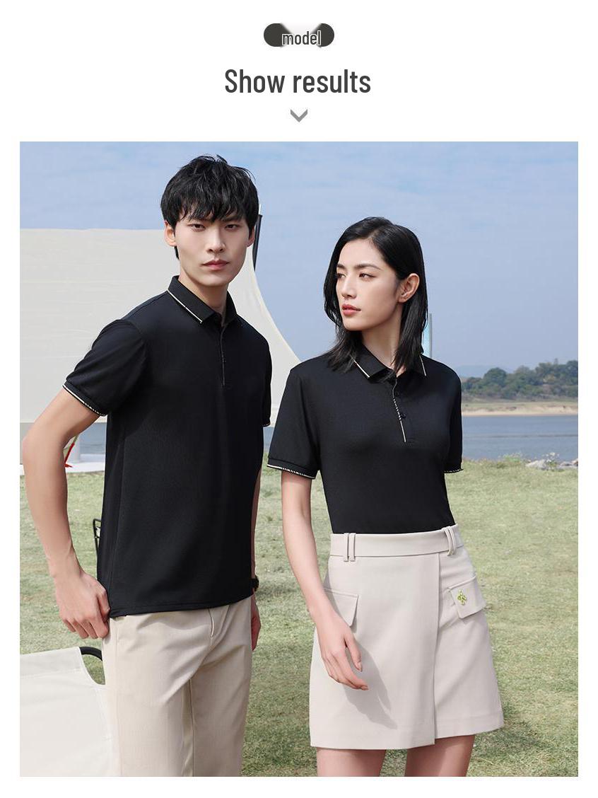 

Унисекс деловая рубашка поло с логотипом - Короткий рукав, Ледяной шелк, Идеально подходит для рабочей одежды и гольфа. XXL чёрный