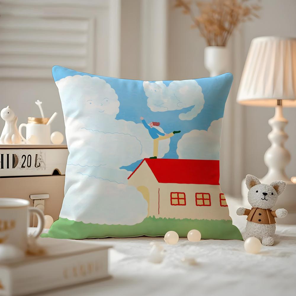 Love And Relationships In Everyday Life Cushion Cover Pattern Printed Pillowcase For Living Room Sofa Cushion Cover & Bedroom De