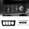 Carbon Fiber Cigarette Lighter Frame Trim for Toyota RAV4 2006-2012 LHD RHD Center Console Panel Cover