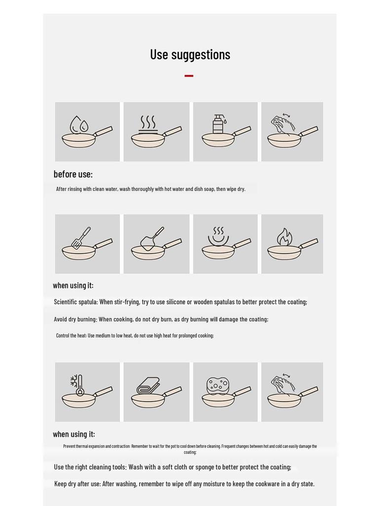 Non-stick Maifan Stone Frying Pan for Home, Flat-Bottomed Pancake Pan, Gas Stove Compatible