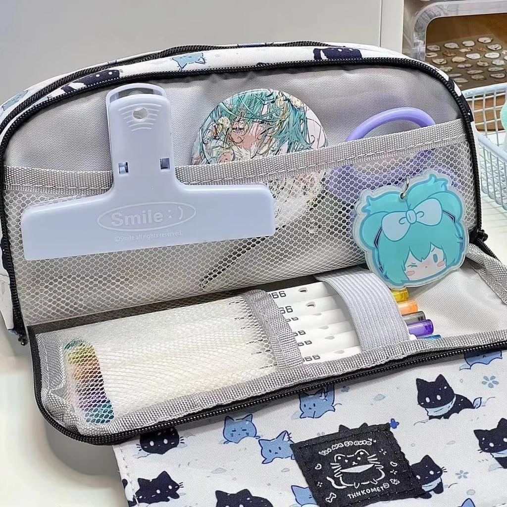 back to School supplies Girl school kit Pencil box pencil Bag pencil pouch cute cat School pencil cases kawaii stationery items