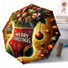 Christmas Decorative Automatic Folding Umbrella Compact Lightweight Retractable 8Rib Design For Outdoor Travel Festive Giftt127