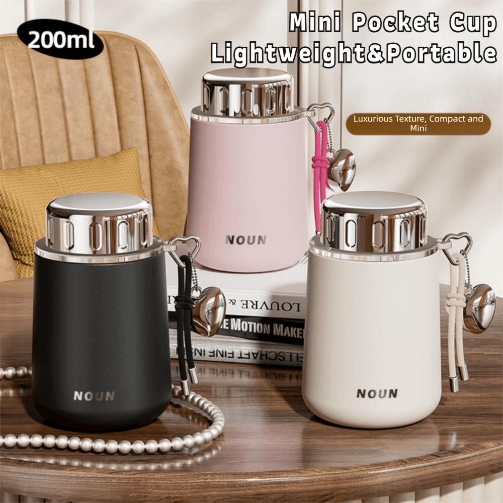 Niedlicher 200ml Vakuumbecher Taschenisolierung Oder Kühlung Edelstahlbecher Thermische Wasserflasche für Jungen und Mädchen