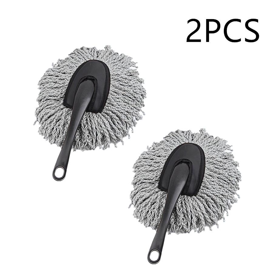 

2PCS Gray Car Wash Cleaning Brush Microfiber Dusting Tool Duster Dust Mop For Car Home Cleaning Sponges, Cloths & Brushes