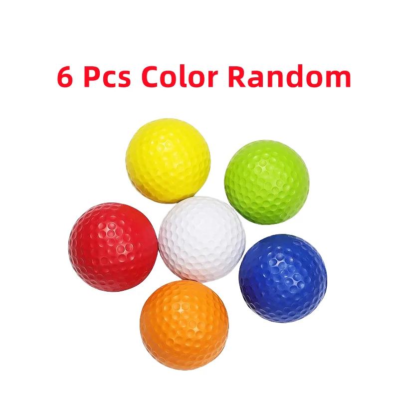 6Pcs Golf Practice Ball Pu Soft Balls Toy Indoor Practice Ball Sport Exercise Golf Sponge Room Foam Balls Outdoor Golf Ball