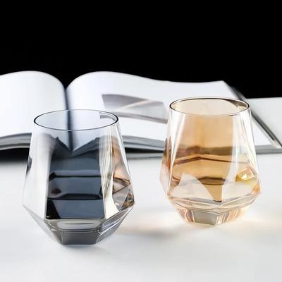 Hexagonal Creative Colorful Glass Cups Modern Style Light Luxury Hotel Whiskey Glass Cup Home Party Exquisite Water Cup