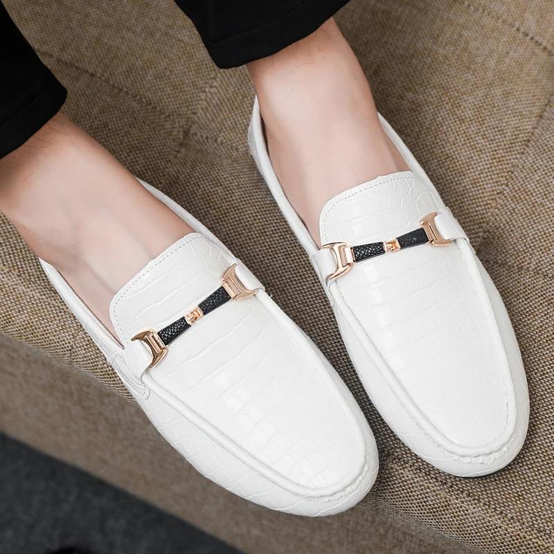 Fashion Genuine Leather Luxury Brand Men Loafers Men Casual Shoes Italian Moccasins Breathable Slip On Men Driving Shoes Chaussure Homme