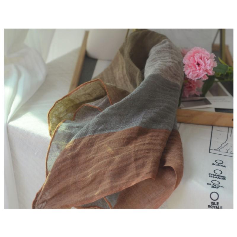 Johnature Retro Stripe Stitching Winter Warm Fashionable Versatile Women Scarves