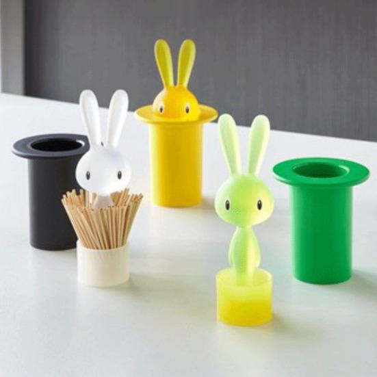 Toothpick Storage Box Large Capacity Dustproof Self-Picking Rabbit Toothpick Holder for Home
