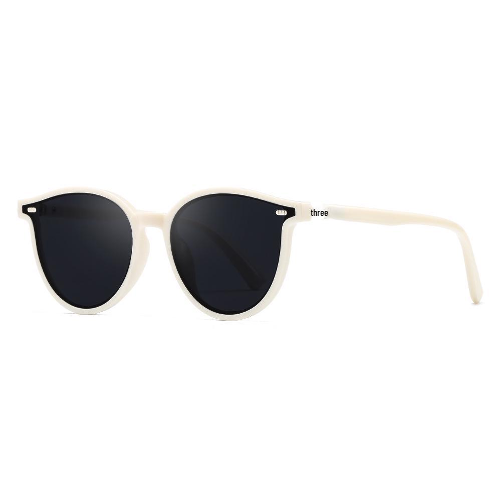 Women's Retro Korean Style Slimming White Sunglasses & Men's Polarized Sunglasses