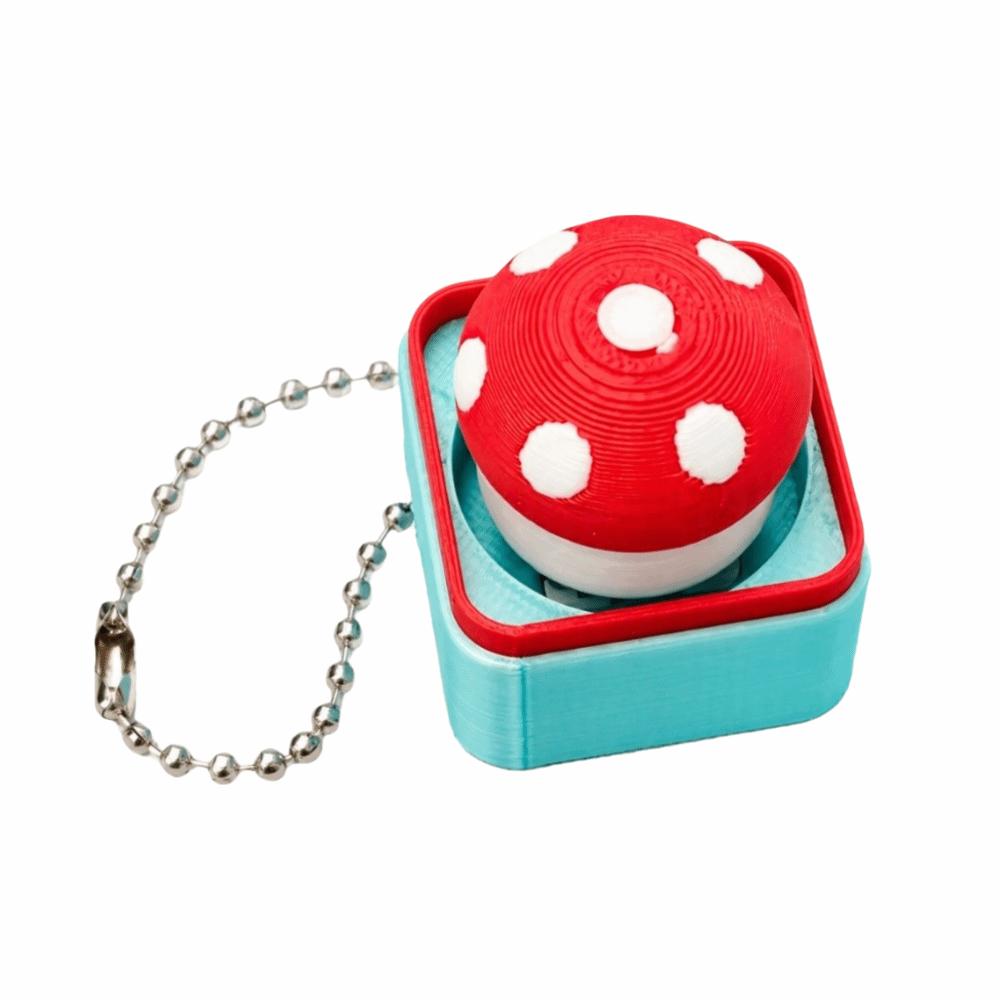 Mushroom Finger Button Clicker Cute Clicker Fidget Funny Fidget Keychain  Office