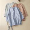 Summer Literature Loose Fresh Japanese Style Short Shirt Top for Women