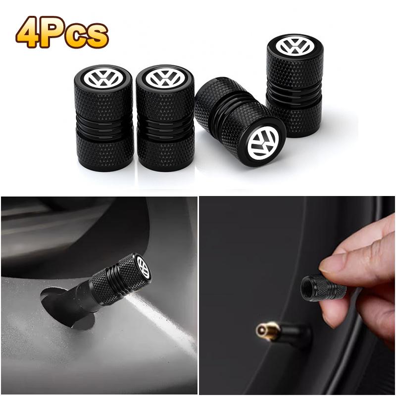 4pcs Car Wheel Tire Valve Aluminum Caps Tyre Stem Covers Airdust For Volkswagen VW GTI Golf Polo Tiguan Passat Touareg Magotan