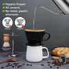 Flacher Boden Pour Over Kaffeefilter Wiederverwendbarer Kegel Tropfhalter Keramik Kaffeetropfer Büro