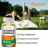 Veganes Vitamin B Komplex 120 Kapseln Hohe Dosierung B12 B6 B1 B2 B3 GVO-frei
