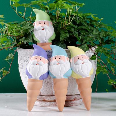4 Pcs Gnome Self Watering Globes Terracotta Plant Watering Globes Slow Release Automatic Watering Bulbs for Indoor Outdoor Plants