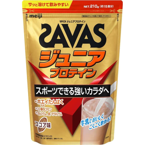 SAVAS Junior Protein, Cocoa Flavor, 210g, Calcium, Vitamins, Meiji