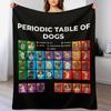 Periodic Table of Dogs Dog Lover Funny Science Throw Blanket Cozy Microfiber Throw Blanket for Home Bedroom