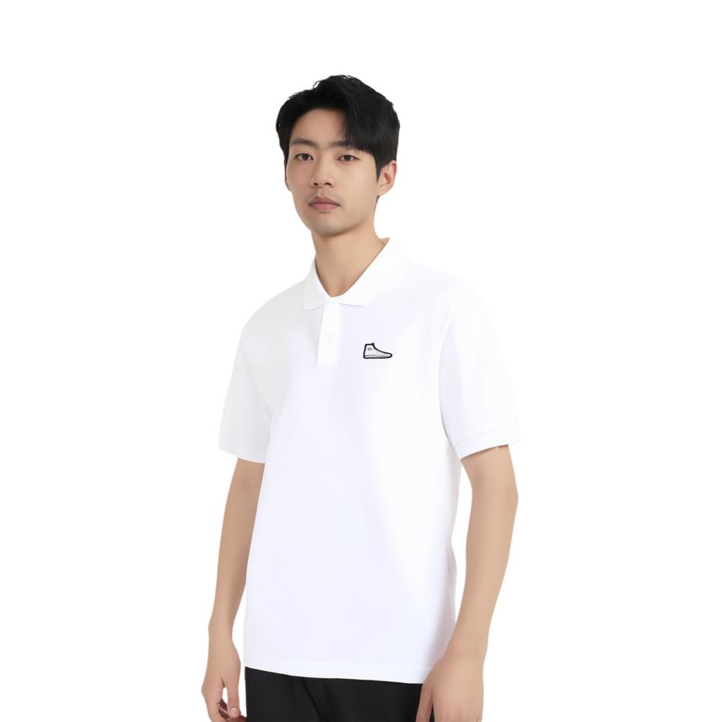 Converse Shoe Patch Polo Shirt Asia Sizing 'White' Men's 10024739-A01