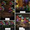 1pcs Garden Solar Butterfly Lights Outdoor 6LED Decor Light Waterproof Stake Lights for Yard Pathway Patio