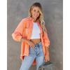 Long Sleeve Denim Jacket Women Washed Raw Edge Mid-Length Loose Jacket