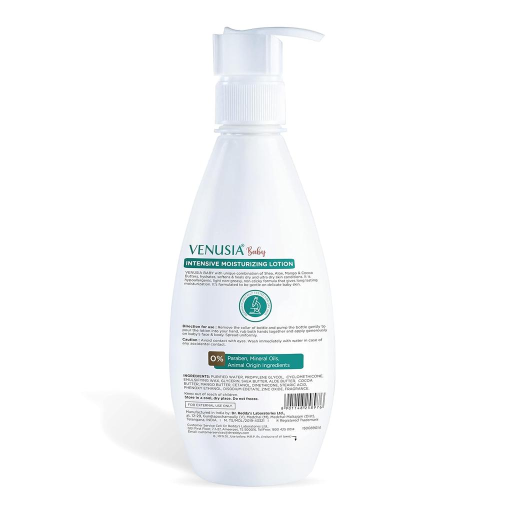 VENUSIA Dr. Reddy's Baby Intensive Moisturizing Lotion 300g Pack of 2 for Soft, Hydrated, Gentle Skin Care