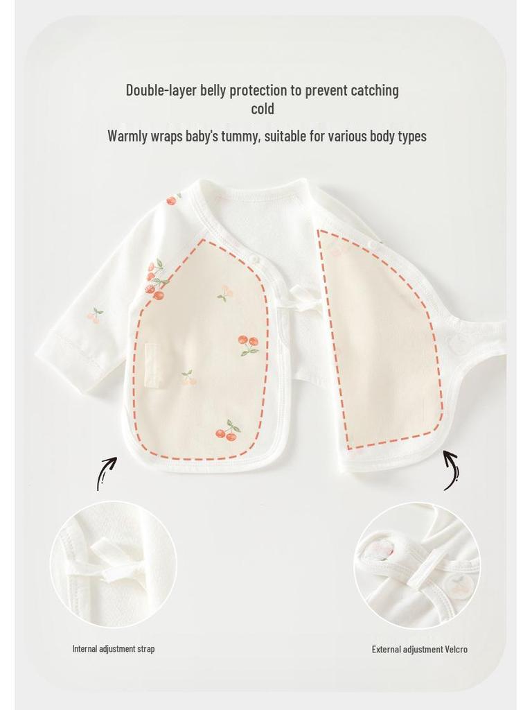 Newborn Half-Back Shirt - Pure Cotton, Class A - 0-3 Months