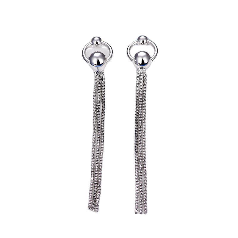 Popular Round Bead Earrings High-end Earrings Tassels