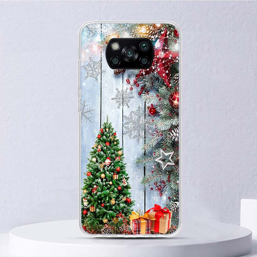 Merry Christmas Tree Snow Soft Case For Xiaomi Poco X7 X6 X5 X4 X3 Nfc F7 Ultra F6 F5 Pro Phone Cover F4 Gt F3 M5S M4 M3 M5 M6 C