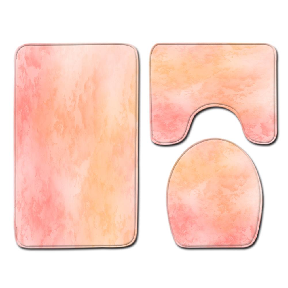 Gradual Change Pattern Toilet Floor Mat Three-Piece Bathroom Three-Piece Carpet Door Mat