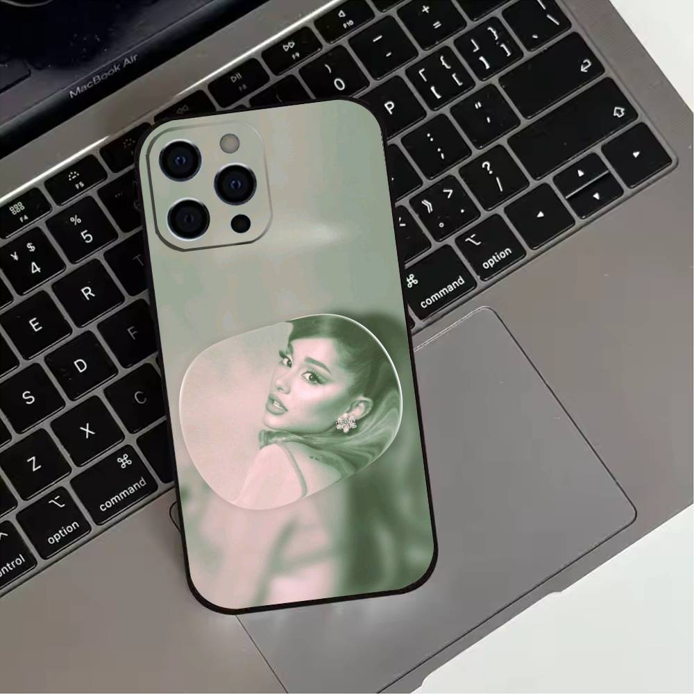 Ariana Grandes  Phone Case For iPhone 17,16,15,14,13,12,11 Plus,Pro Max,XS,Soft Silicone Black Cover