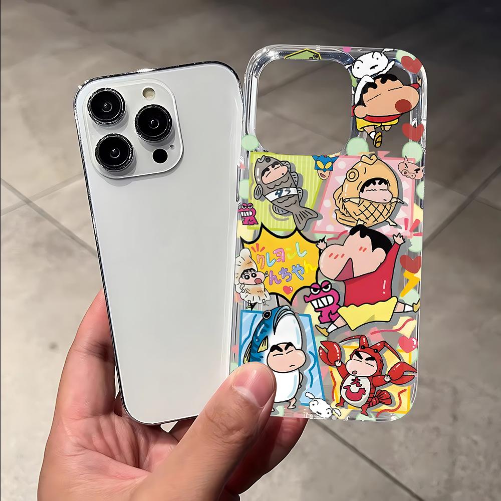 Crayon Shin-Chan Anime Phone Case for Samsung Galaxy S25 S24 S23 S22 S21 S20 S10 Note20 Note10 FE Ultra Plus 5G Clear Back Cover