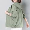 Summer Women Jacket Thin Coat Casual Long Sleeve Hooded Jacket Female Windbreaker Sunscreen Jacket Outwear 2025